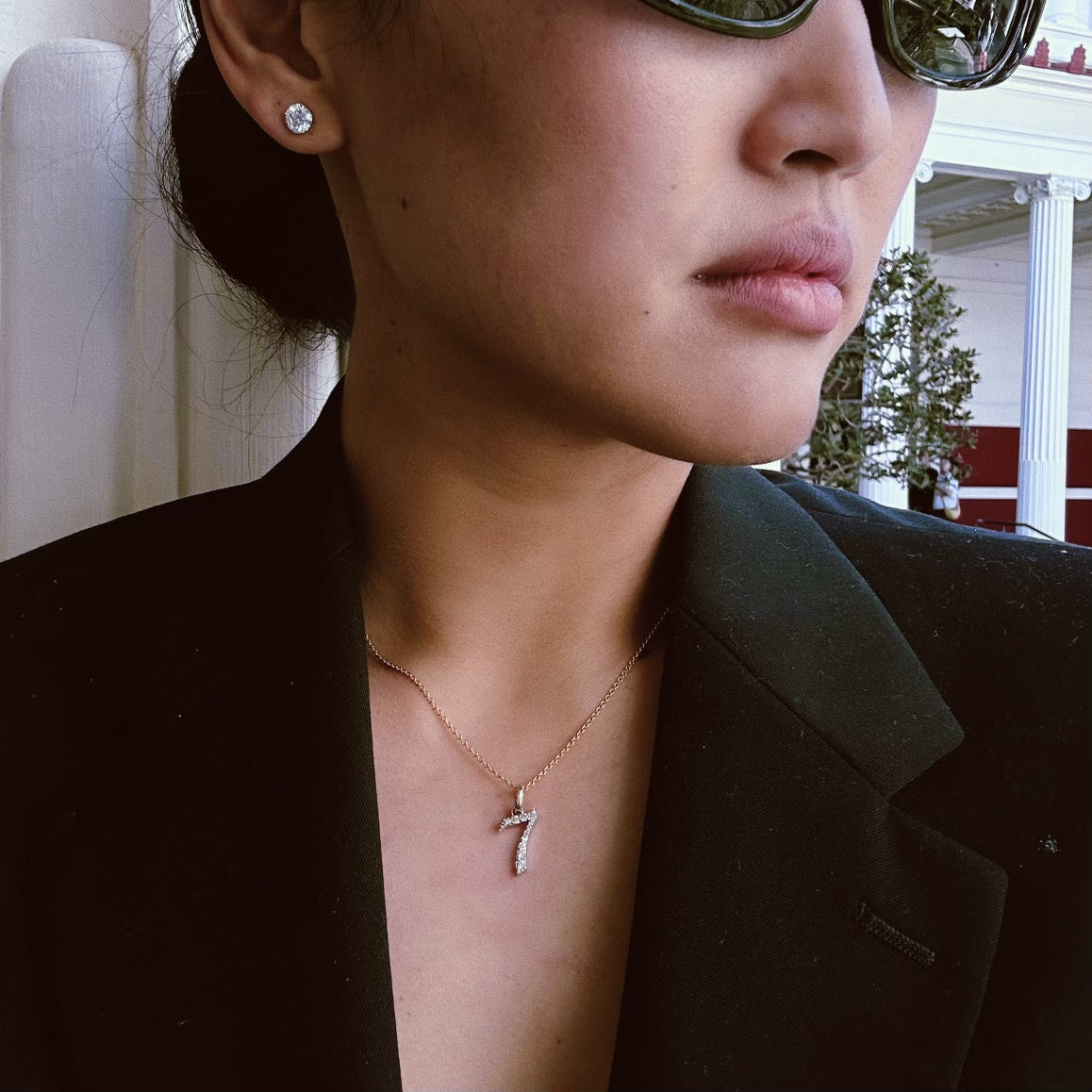 14k Gold Diamond Numerology Charm