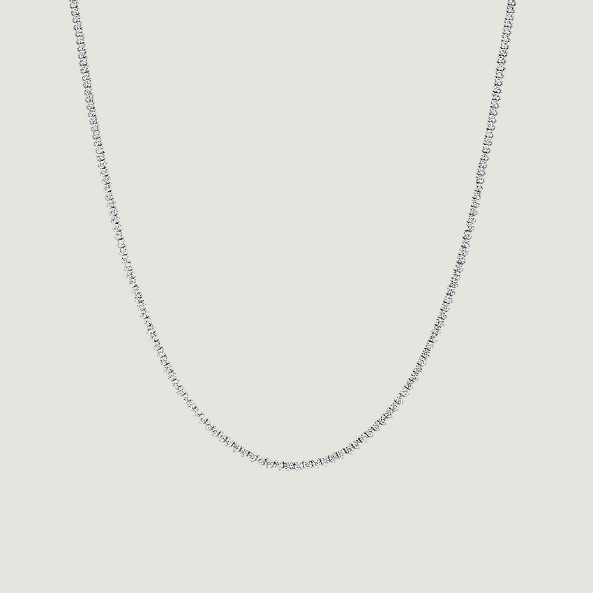 5.5 Carat Petit Natural Diamond Tennis Necklace