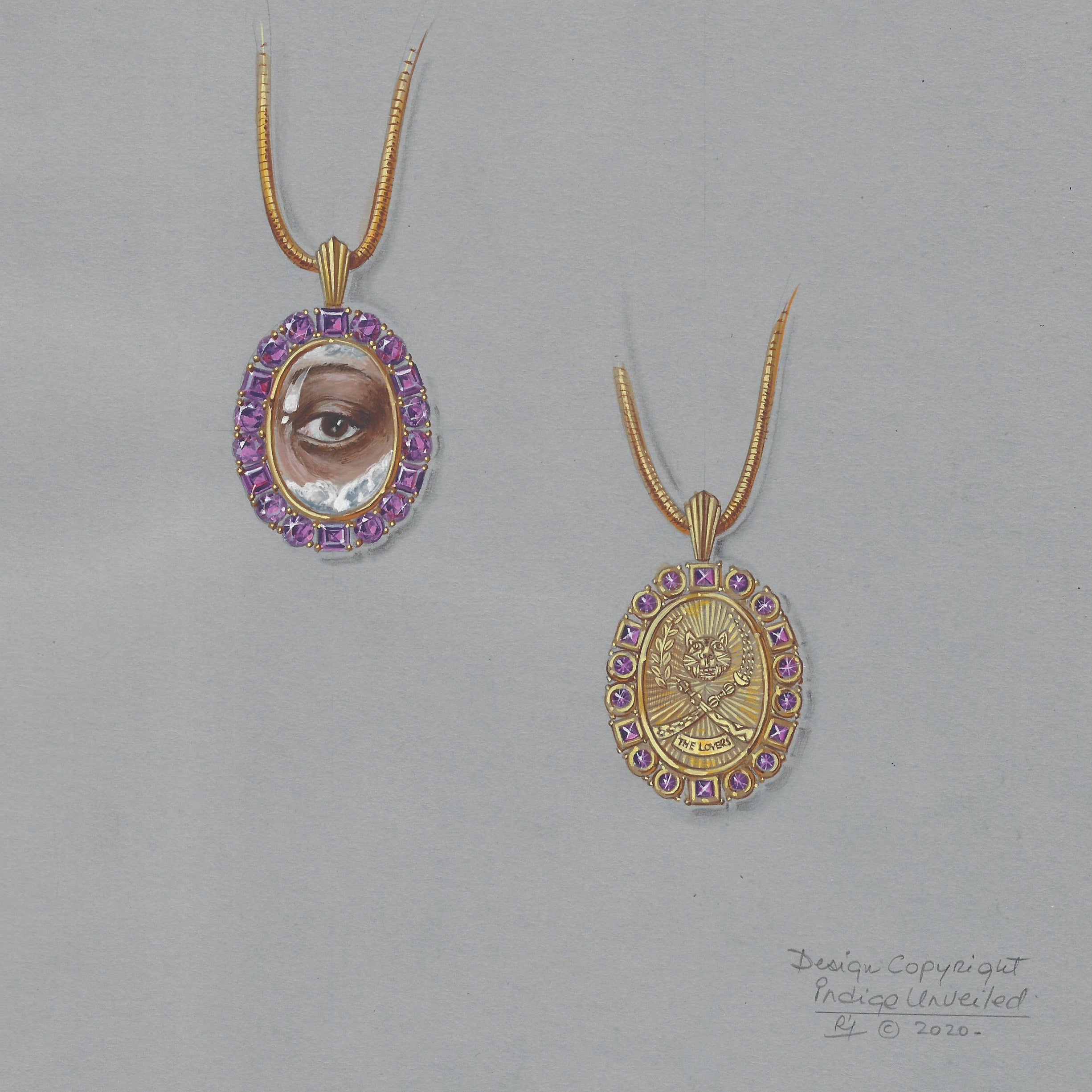 CUSTOM LOVERS EYE PENDANT