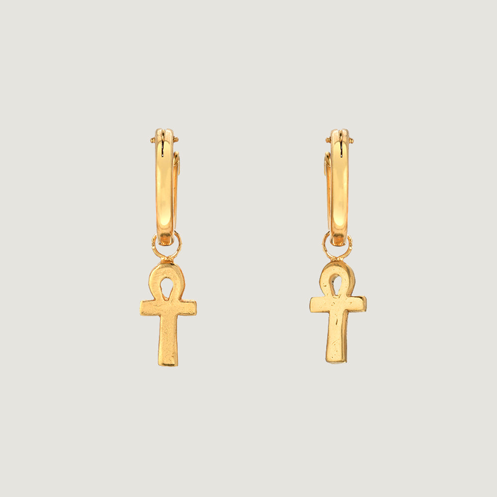 Ankh Hoop Earrings