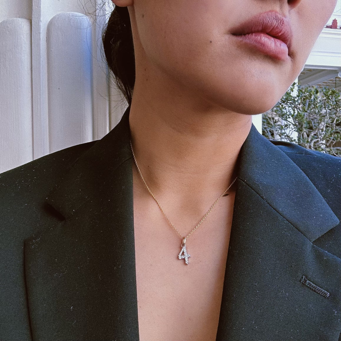 14k Gold Diamond Numerology Charm