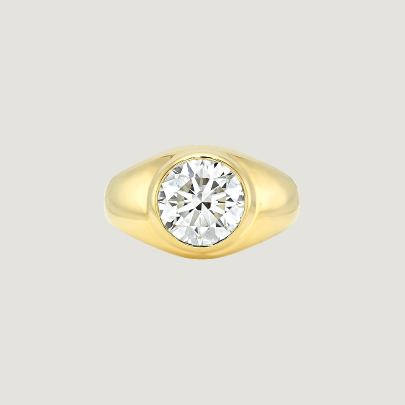 2.7ct Chunky Diamond Signet Ring