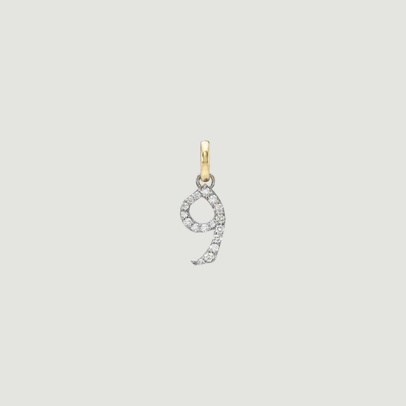 14k Gold Diamond Numerology Charm