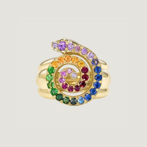 RAINBOW COSMIC SERPENT RING