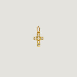 "Light of the World", Rose Cut Diamond Cross Necklace