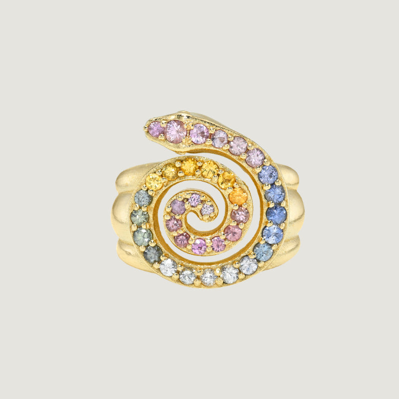 RAINBOW COSMIC SERPENT RING