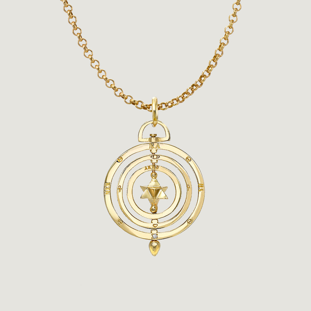 14k Mini Merkaba Talisman