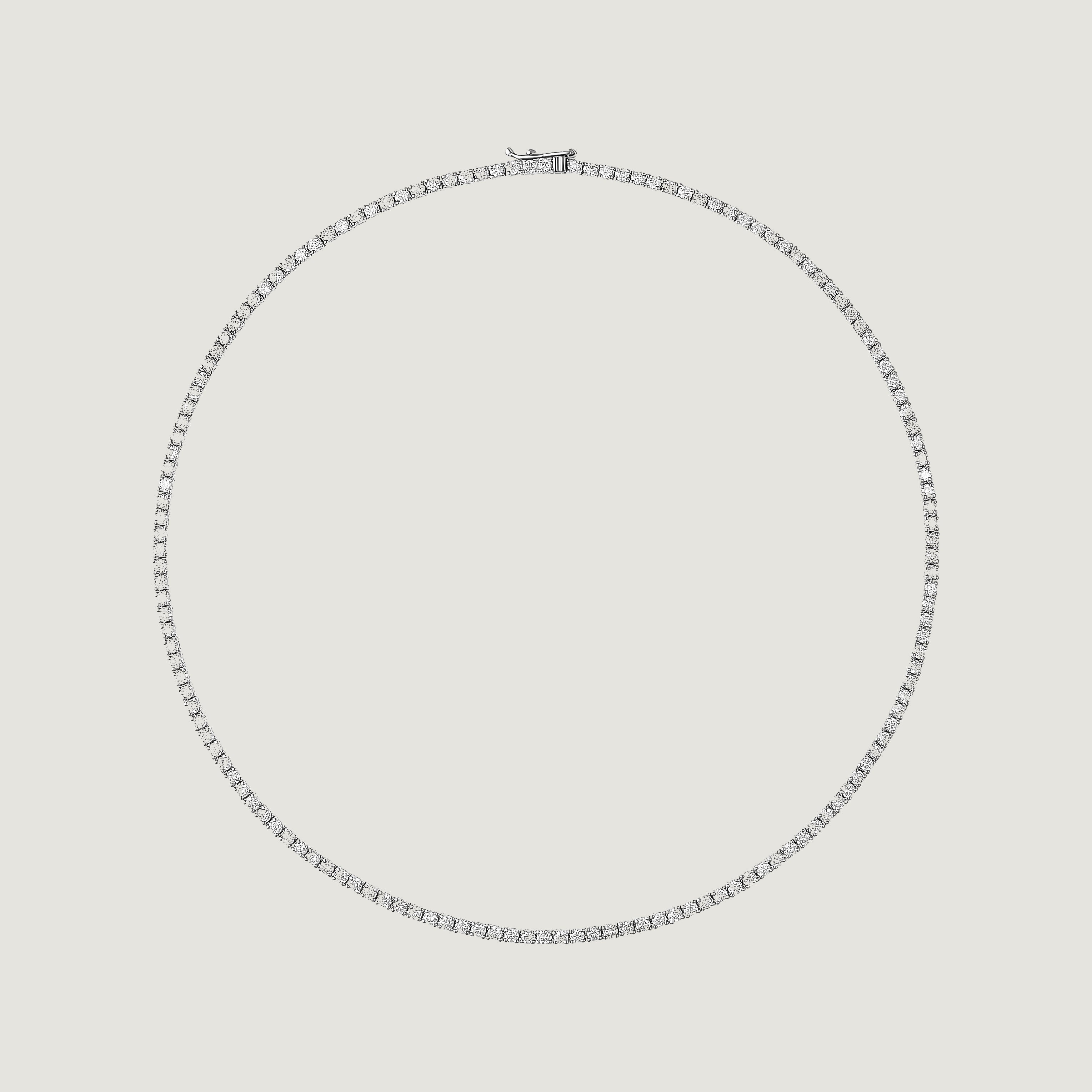 5.5 Carat Petit Natural Diamond Tennis Necklace